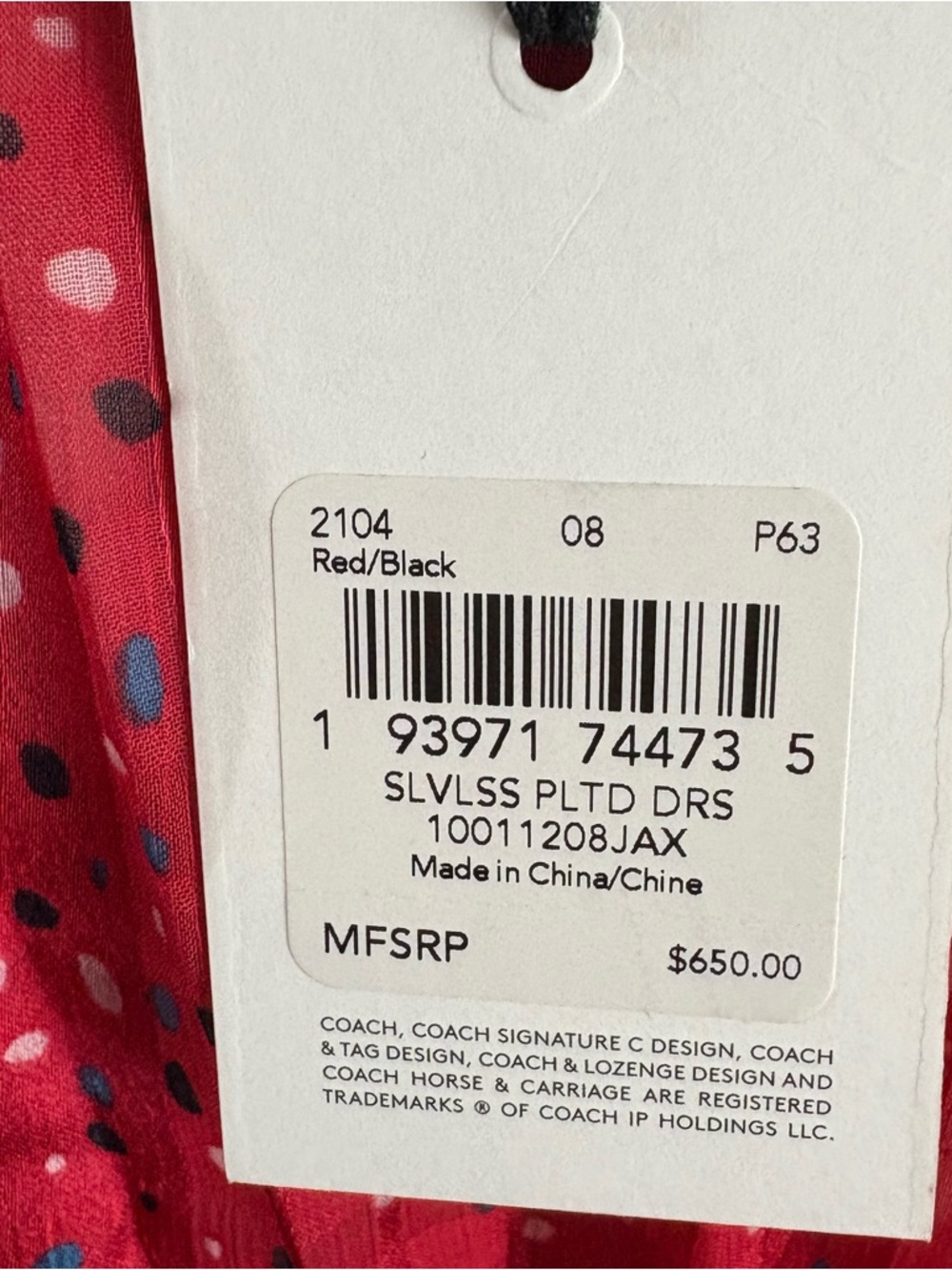 NEW Coach Ted Dot Pleated Fit Flare dress - Picture 10 of 12